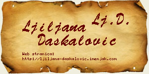 Ljiljana Daskalović vizit kartica
